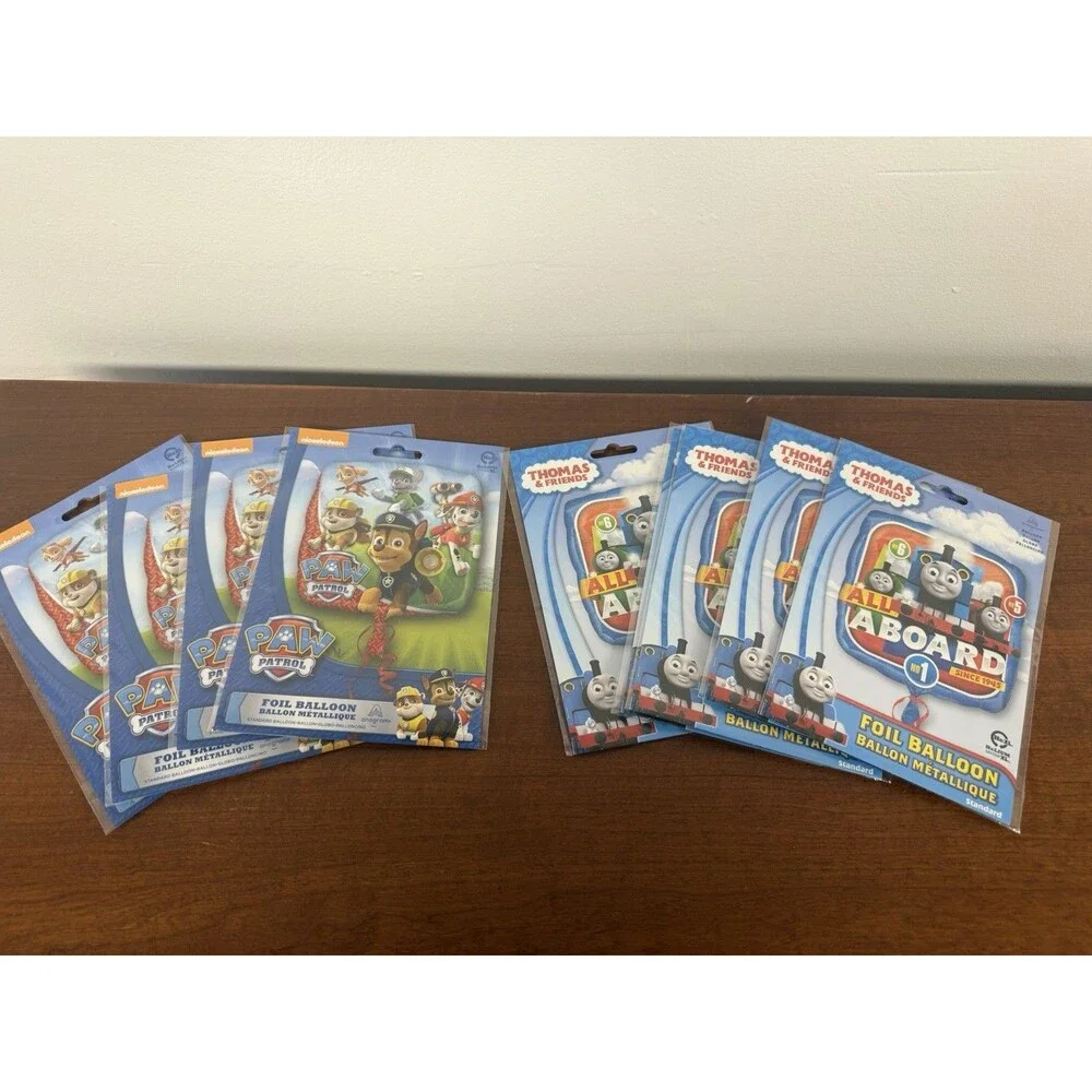 Lot Of 9 Thomas And Friends & Law Patrol Foil Balloons.